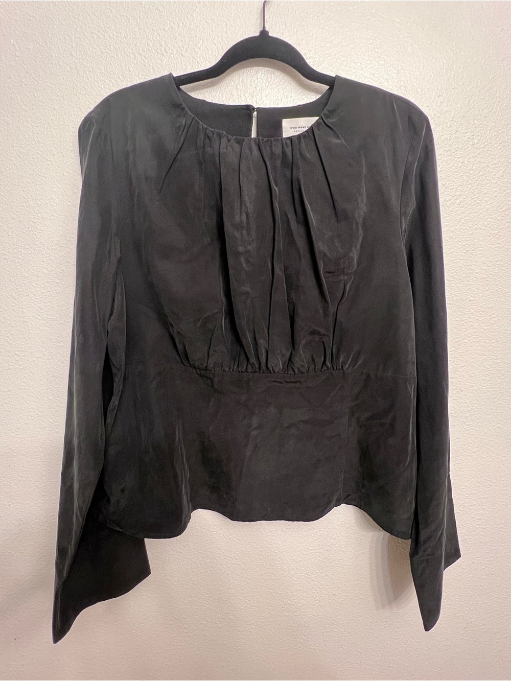 Who What Wear Laurel Long Sleeve Gathered Top